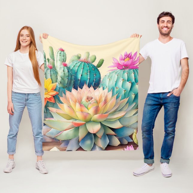 Cacti och Succult Fleecefilt (På plats)