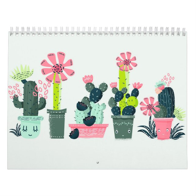 Cacti på Grönt Kalender (Omslag)