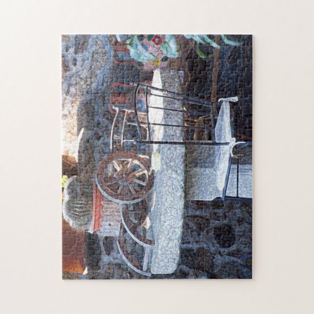 Cacti på Stone Bord Pussel (Vertikal)