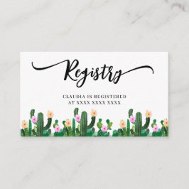 Cacti Registry Bröllopsdusch Tilläggskort