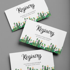 Cacti Registry Bröllopsdusch Tilläggskort