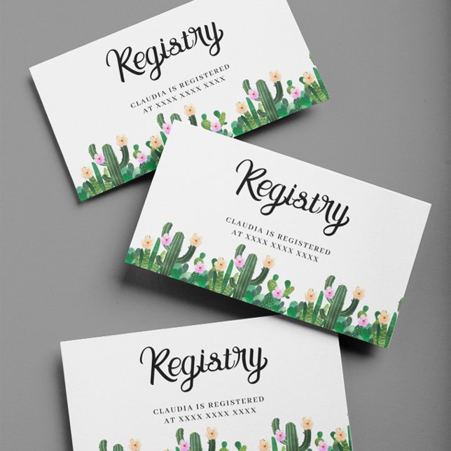 Cacti Registry Bröllopsdusch Tilläggskort (Skapare uppladdad)