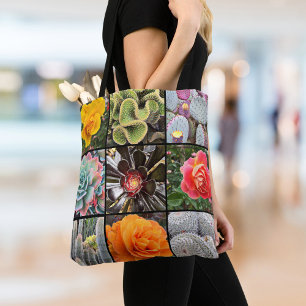Cacti Ro Flowers Photography Collage Modern Bold Tygkasse