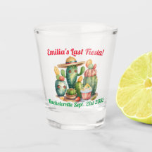 Cacti Shot Glass, Fiesta Bachelorette Personlig