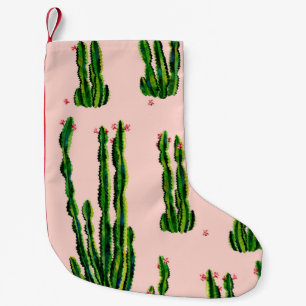 Cacti, sömlös vattenfärg i mönster. Cactus in Liten Julstrumpa
