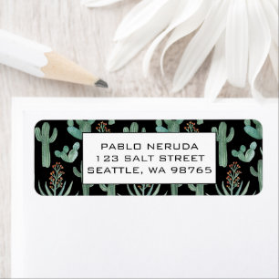 Cacti & Succulents Desert-ANPASSNINGSBAR som skick Returadress Etikett