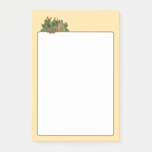 Cacti & Succulents mönster Post-it Block (Framsida)