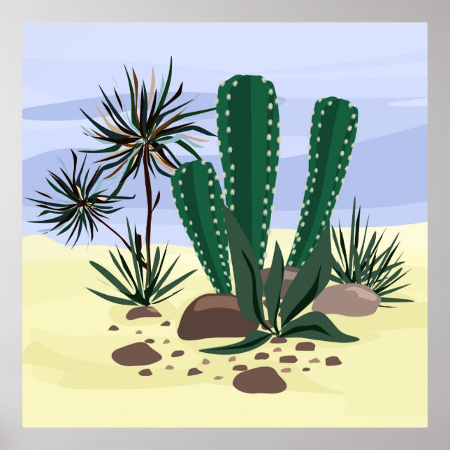 Cacti, suckulenter. poster (Framsidan)