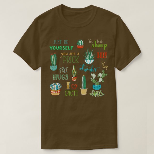 Cactus Älskare Plants Älskare Farmer T Shirt (Design framsida)