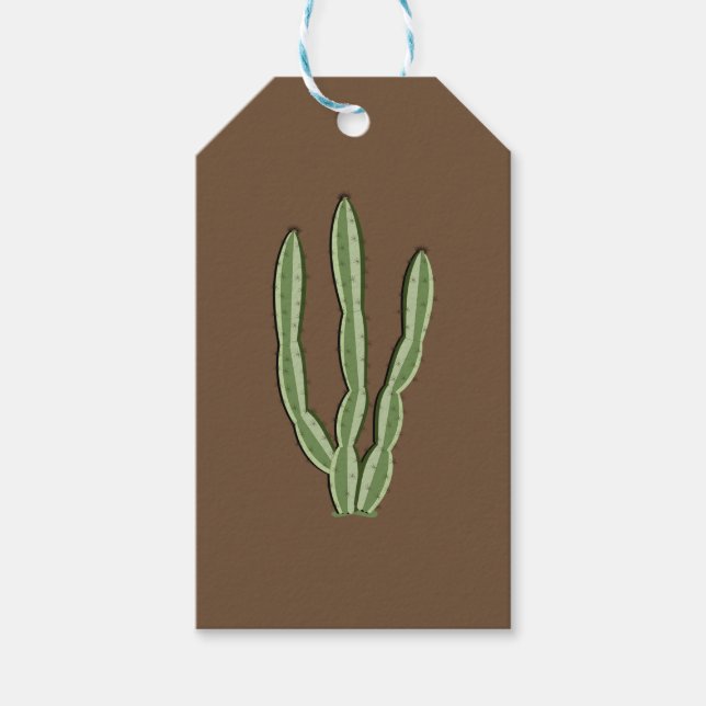 Cactus Anpassningsbar Gift-Märkre Presentetikett (Framsidan)
