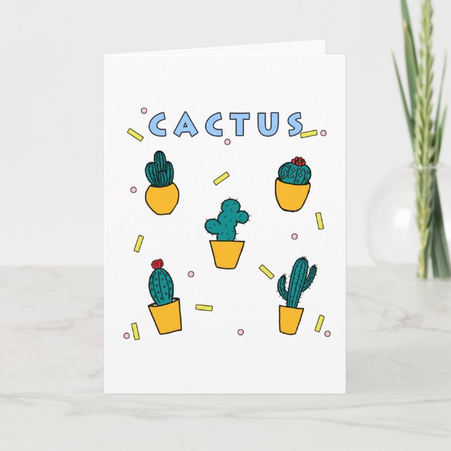Cactus Anteckningskort (Framsida)