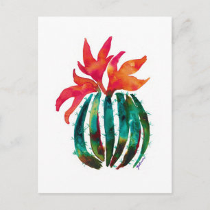 Cactus Art Orange Vykort