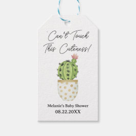 Cactus Baby Shower "Can t Touch this Cuteness" (Ka Presentetikett