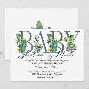 Cactus Baby Shower genom postinbjudan Inbjudningar