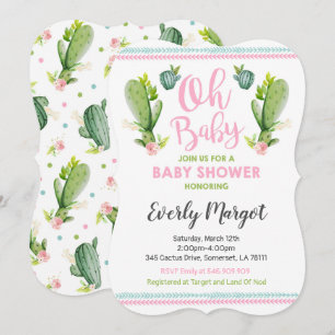 Cactus Baby Shower Inbjudan är klar