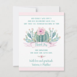 Cactus Baby Shower - tackkort Tack Kort
