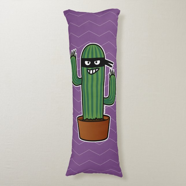 Cactus bandido ninja masked sneaky bandit kroppskudde (Framsidan Vertikal)