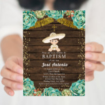Cactus Baptism-inbjudan till Boy