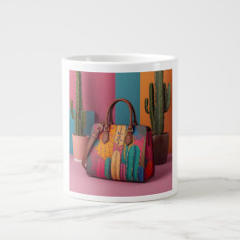 Cactus-Based Vegan Leather Supple Texture Jumbo Mugg