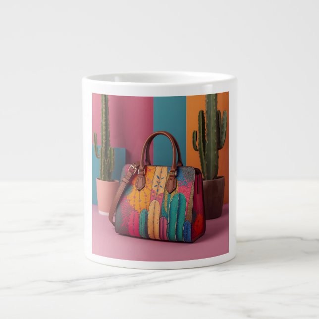 Cactus-Based Vegan Leather Supple Texture Jumbo Mugg (Framsidan)