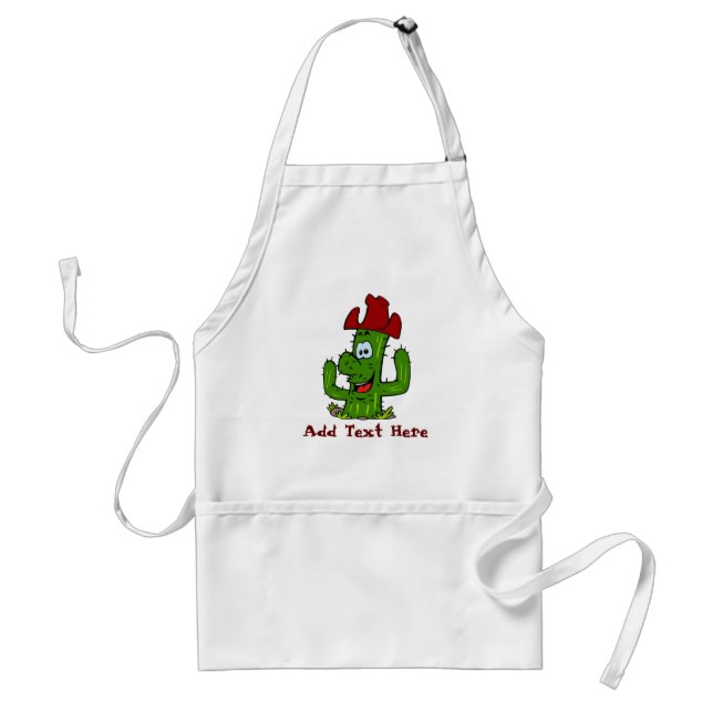 Cactus BBQ Vuxen Apron Förkläde (Framsidan)