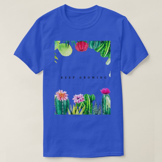 Cactus Behållas växande design T Shirt (Design framsida)