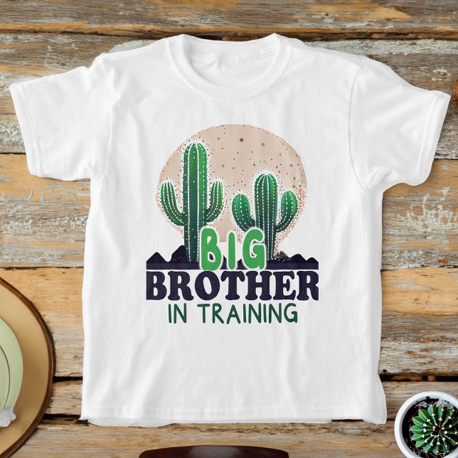 Cactus Big Brother i utbildningsmeddelandet Baby T Shirt (Skapare uppladdad)