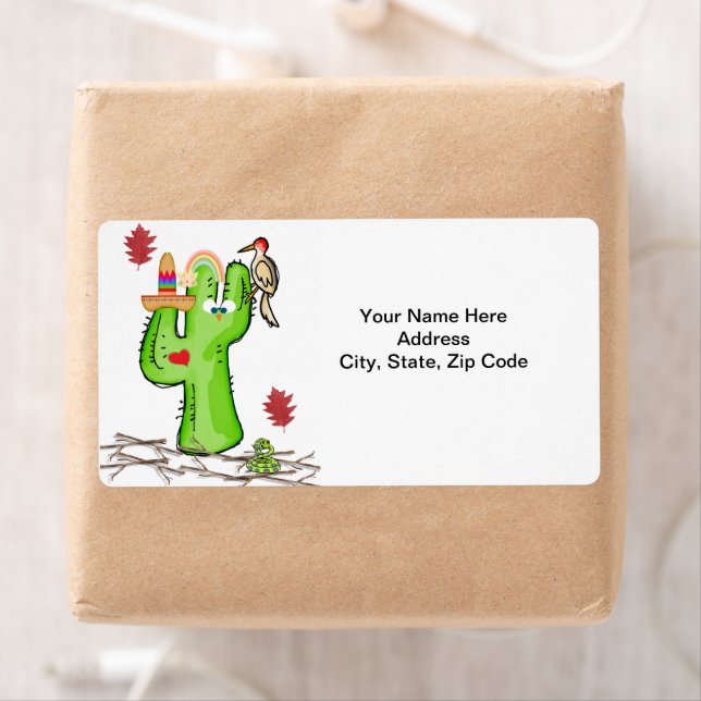 Cactus Bird Snake Labels Fraktsedel (Insitu)