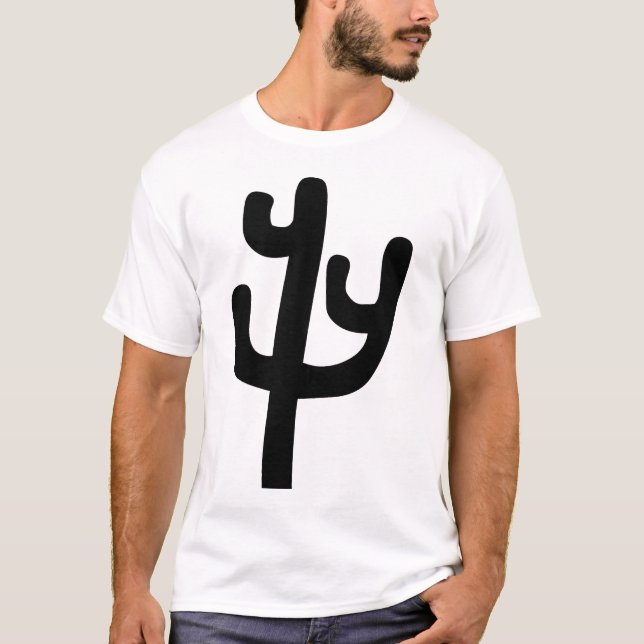 Cactus - Black T-shirt (Framsida)