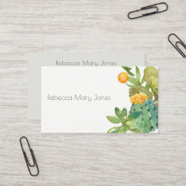 CACTUS BLOMMIGT GARDEN WATERCOLOR VISITKORT