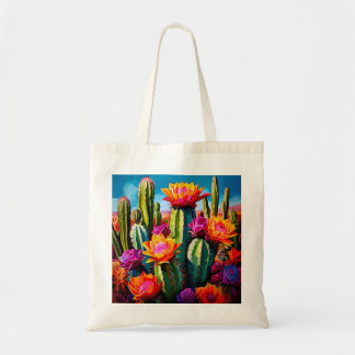 Cactus blommor tygkasse
