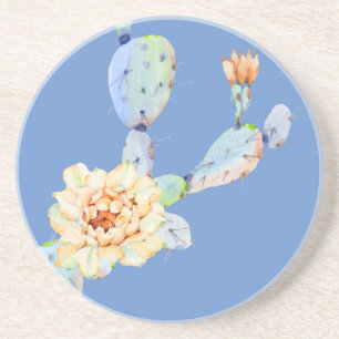 Cactus bloom ökenblommans vattenfärg underlägg