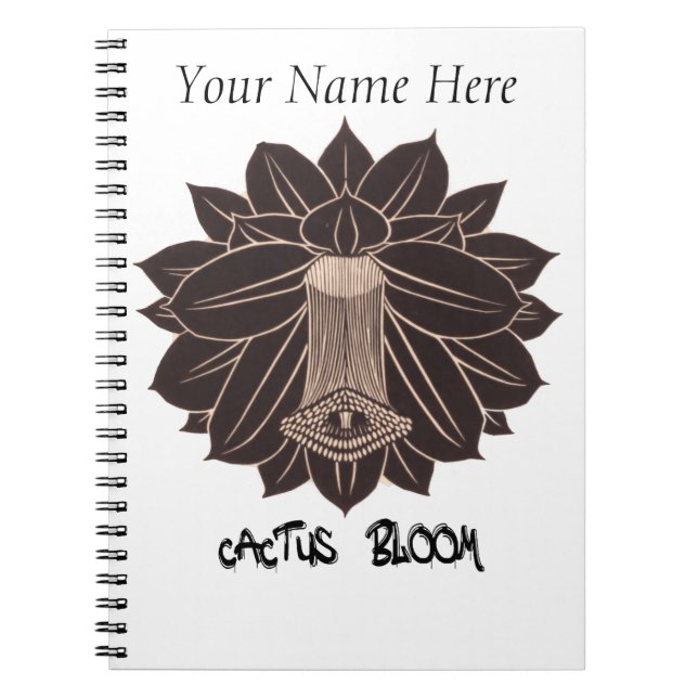 Cactus Bloom (PERSONALIZE) Anteckningsbok (Framsidan)