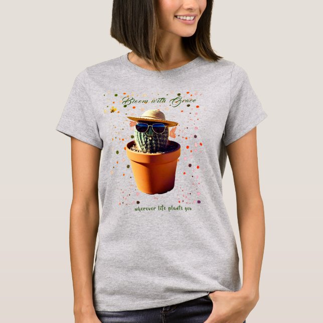 Cactus Bloom T Shirt (Framsida)