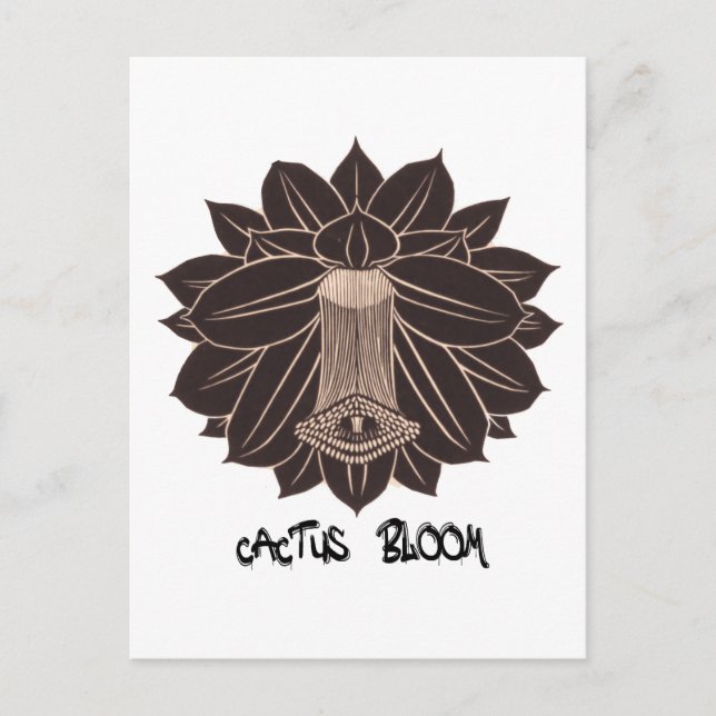 Cactus Bloom Vykort (Framsida)