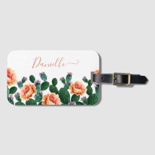 Cactus Blooming med blommor Bagagebricka