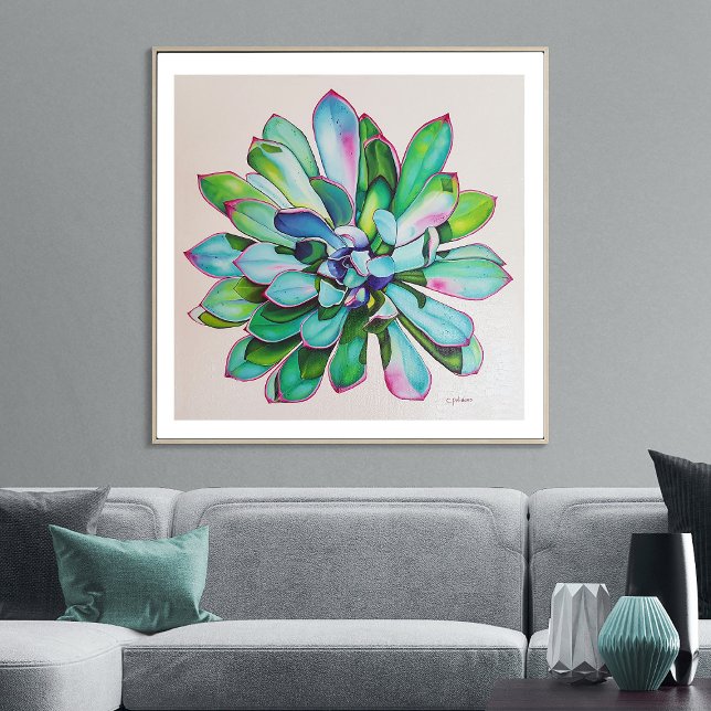 Cactus Blue och Rosa | Höjd arkivvikt Poster (Skapare uppladdad)