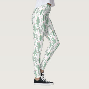 Cactus botanical mönster leggings