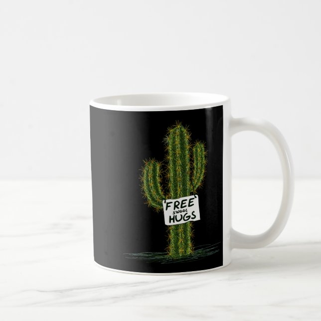 Cactus Cacti Funny Art Humor Sweet Hugs  Kaffemugg (Höger)