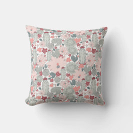 Cactus Cacti Rosa Mint Succulents Desert Flowers Kudde