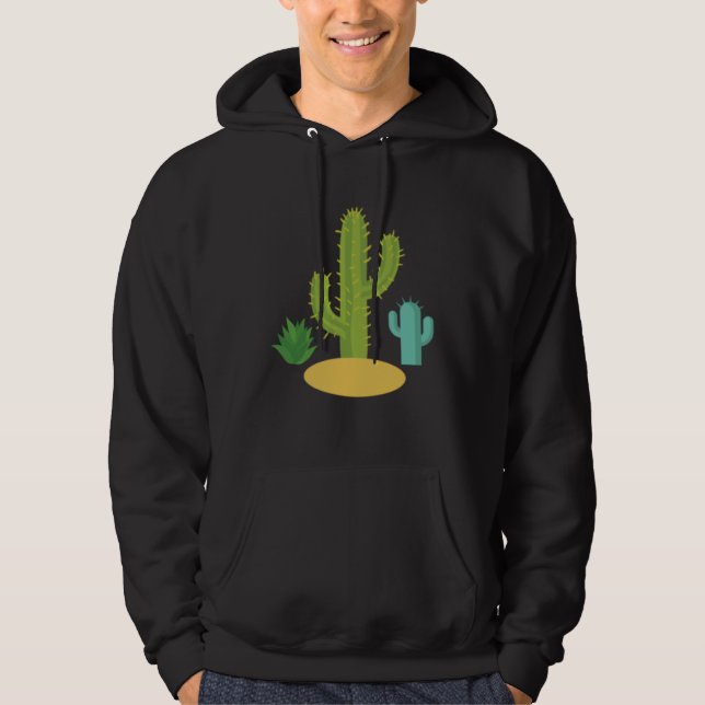 Cactus Cacti Succulent Desert Southwest Plant Cute Hoodie (Framsida)