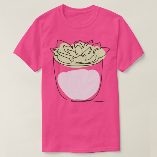 Cactus Cacti Succulent Succulents Succa Continuous T Shirt (Design framsida)