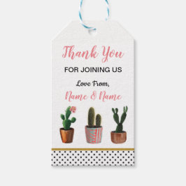 Cactus Cacti Tack Märkres Polka Dot Bröllop Presentetikett