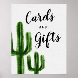 Cactus Cards och Gifts Signage Poster
