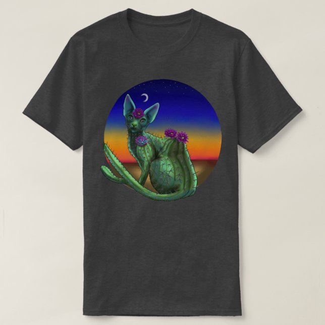 Cactus Cat T Shirt (Design framsida)