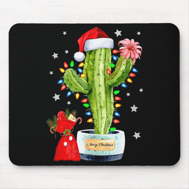Cactus Christmas Sweater Lights Santa Xmas Plant L Musmatta (Framsidan)