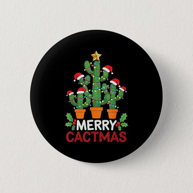 Cactus Christmas Tree Funny Merry Cactmas Cactus M Knapp (Framsida)