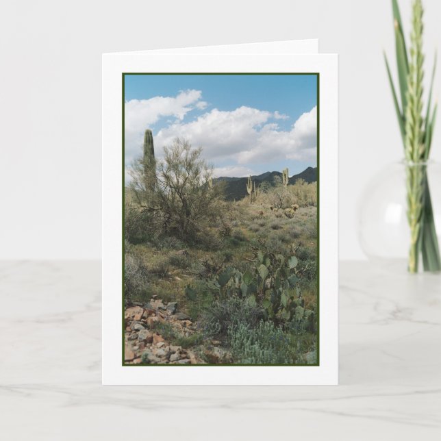Cactus Coloring Greeting Card Kort (Framsida)