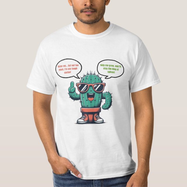 Cactus Coola Kung i Spiken med Ultimate stil T Shirt (Framsida)