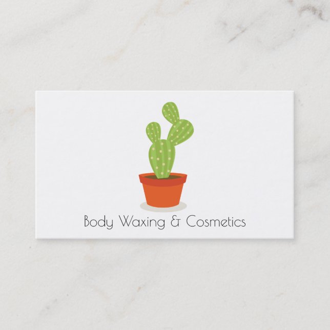 Cactus Cosmetics och waxing Beauty Affärskort Visitkort (Framsida)